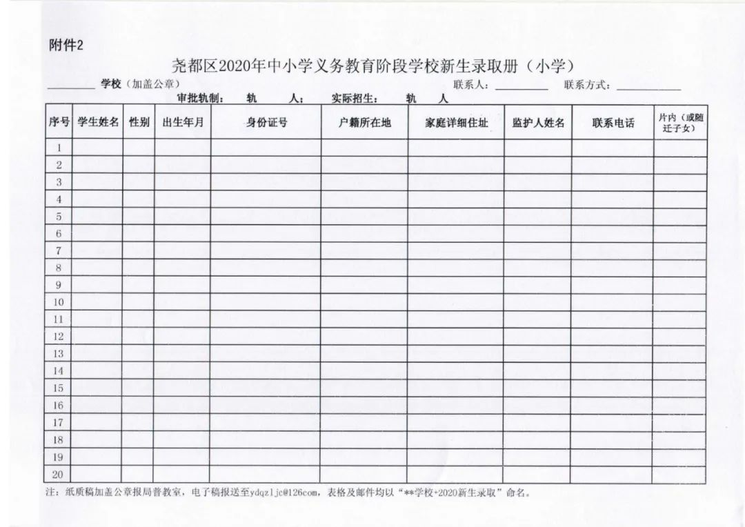 尧都区2020年义务教育阶段学校招生工作方案