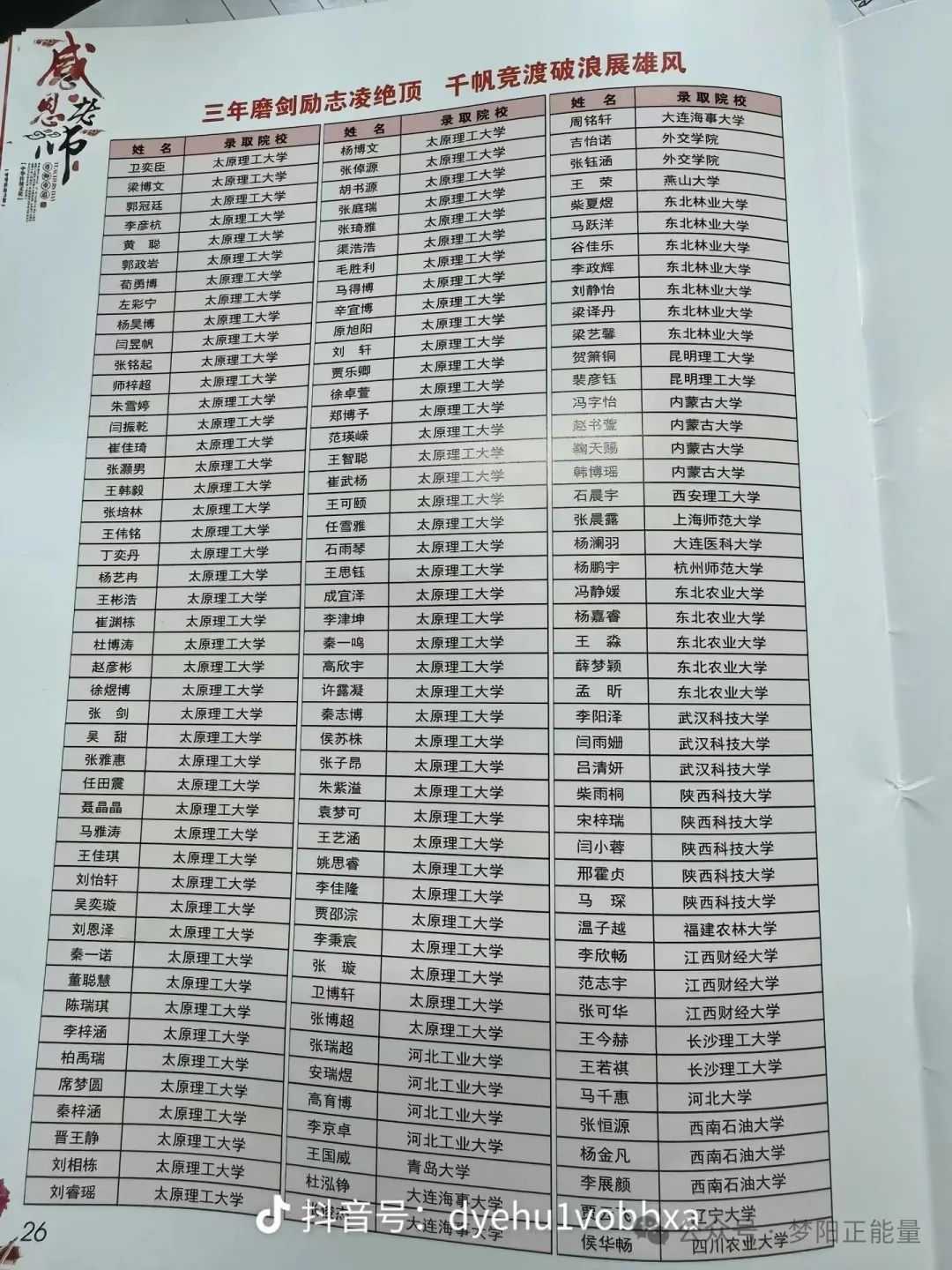 临汾一中2024年高考喜报，14人被清华大学、北京大学录取！